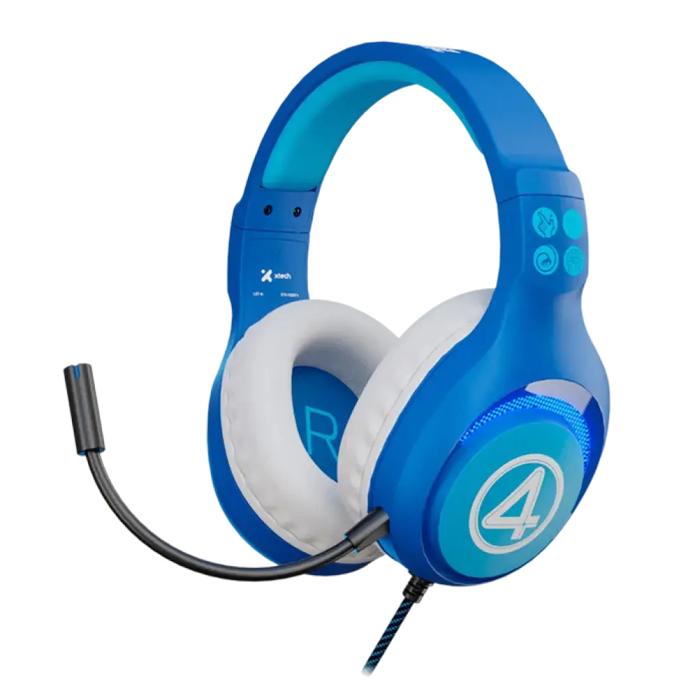 HEADPHONES XTECH XTH-M566F4 CON MICRÓFONO, CONECTIVIDAD POR CABLE, PARA COMPUTADORA Y CONSOLA - 1