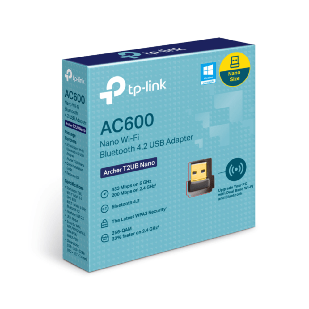 ADAPTADOR INALÁMBRICO TP-LINK ARCHER T2UB NANO AC600 VELOCIDAD 600 MBPS - 1