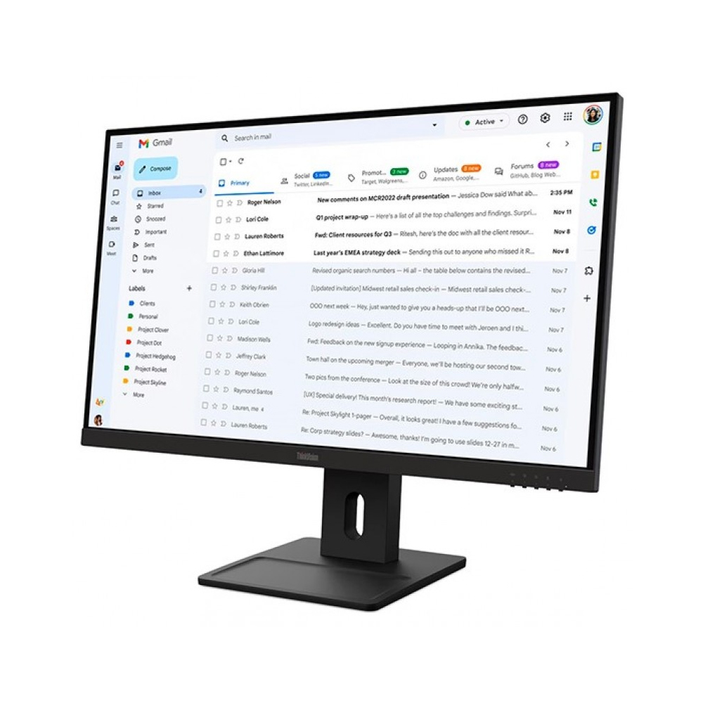MONITOR LENOVO THINKVISION E27-40 FHD 27' IPS HDMI DP VGA PARLANTES 2W - 1