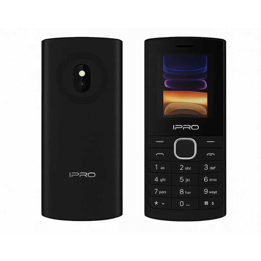 CELULAR BÁSICO IPRO A12 DUAL SIM GSM 1.8' PANTALLA, CÁMARA VIDEO, COLOR NEGRO - 1