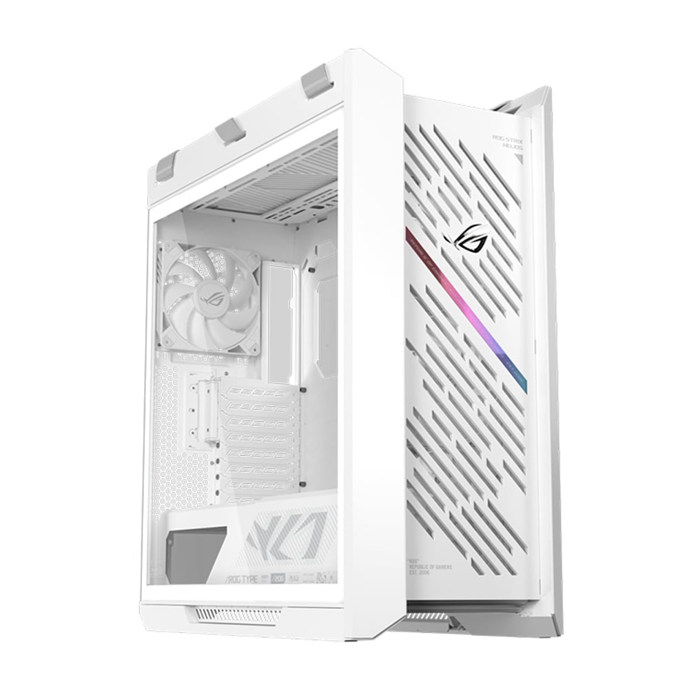 GABINETE ASUS ROG STRIX HELIOS GX601S/WT/TG MID TOWER CON PANELES DE VIDRIO TEMPLADO Y RGB - 1