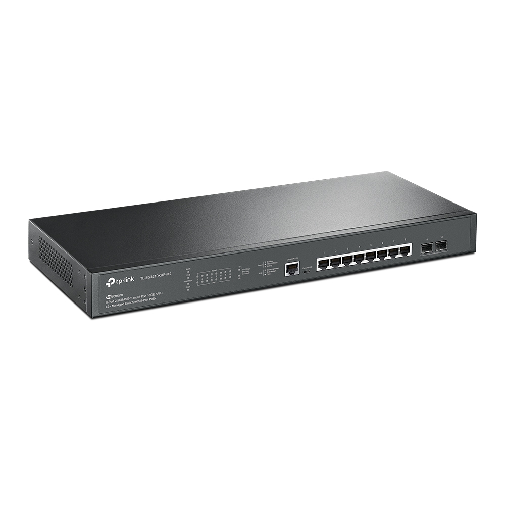 CONMUTADOR TP-LINK JETSTREAM TL-SG3210XHP-M2 GESTIONADO 8 X 10/100/1000 + 2 X SFP+ - 1