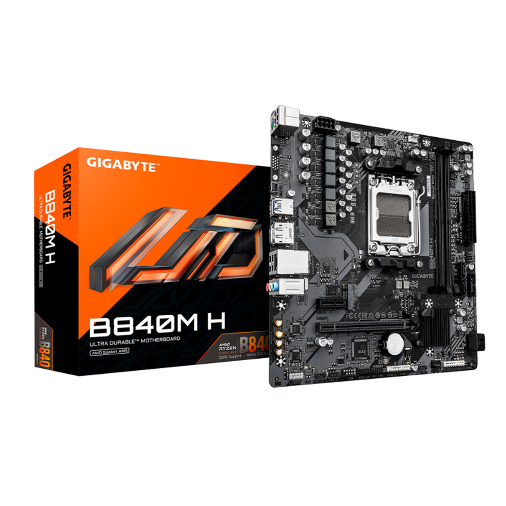PLACA BASE GIGABYTE B840M H DDR5 SOCKET AM5 CON CONECTIVIDAD AVANZADA - 1