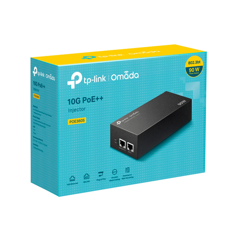 INYECTOR TP-LINK OMADA POE380S 10G POE++ POTENCIA - 1