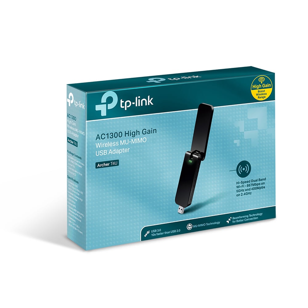 ADAPTADOR WI-FI TP-LINK ARCHER T4U USB 3.0 VELOCIDAD WI-FI 5 - 1