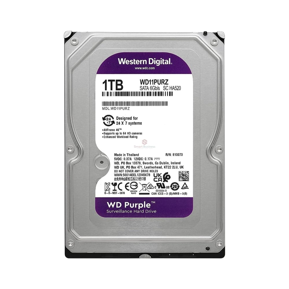DISCO DURO WESTERN DIGITAL WD PURPLE 1TB SATA 6.0 GB/S 5400 RPM - 1