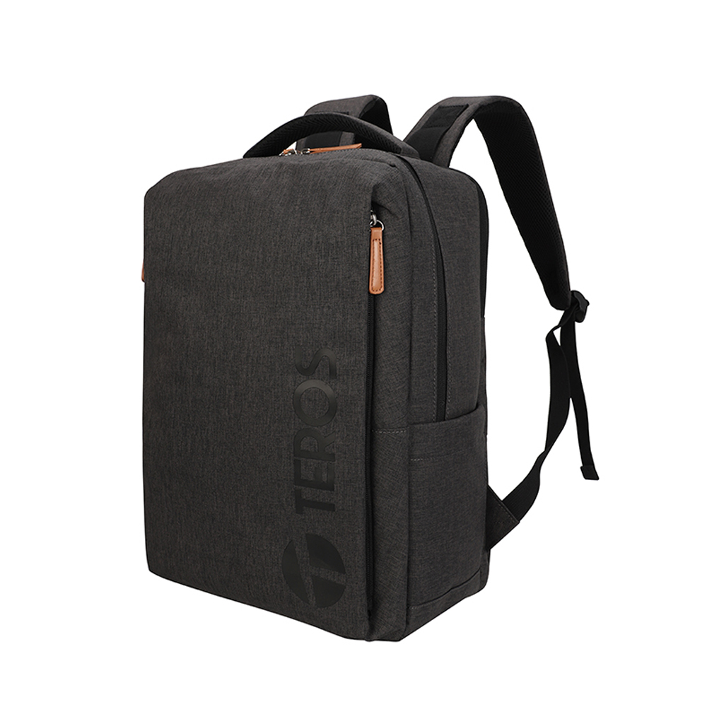 MOCHILA TEROS CITY III TE-9045GR PARA NOTEBOOKS HASTA 15.6' COLOR GRIS - 1