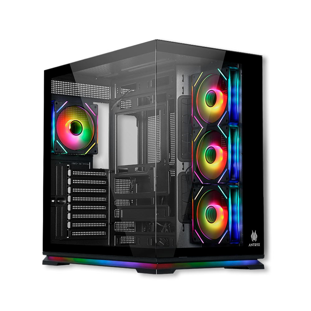 CASE MID TOWER ANTRYX FX-870 PRO ARGB 4FAN CON ILUMINACIÓN ARGB - 1