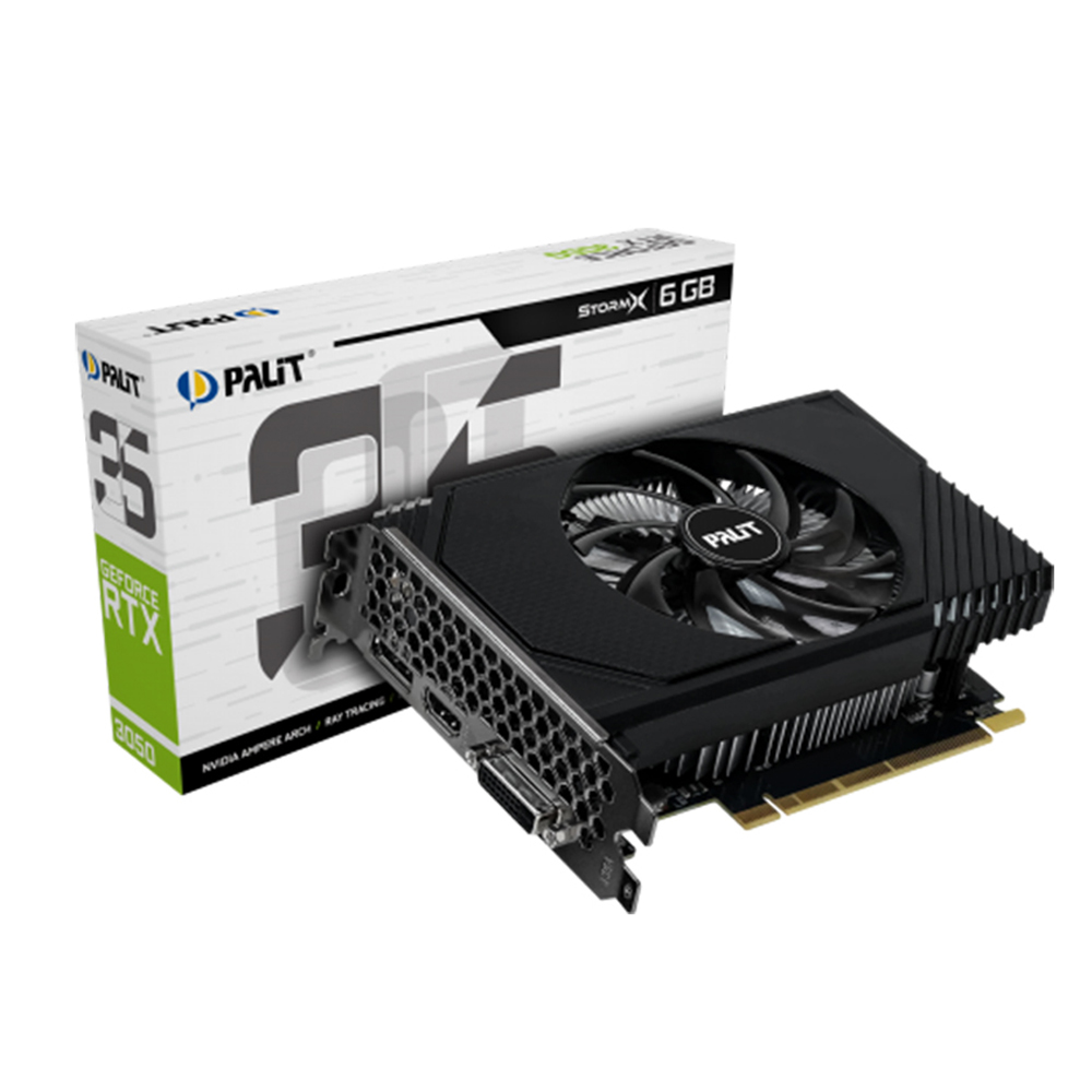 TARJETA GRÁFICA PALIT GEFORCE RTX 3050 STORMX 6GB GDDR6 COMPACTA HDMI DISPLAYPORT GAMING FULL HD - 1