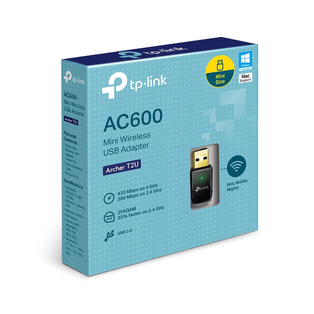 ADAPTADOR TP-LINK AC600 DOBLE BANDA T2U CONECTIVIDAD DUAL - 1