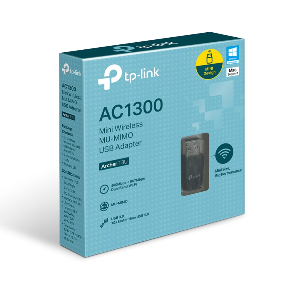 ADAPTADOR USB WIFI TP-LINK ARCHER T3U AC1300 MU-MIMO 1300 MBPS - 1