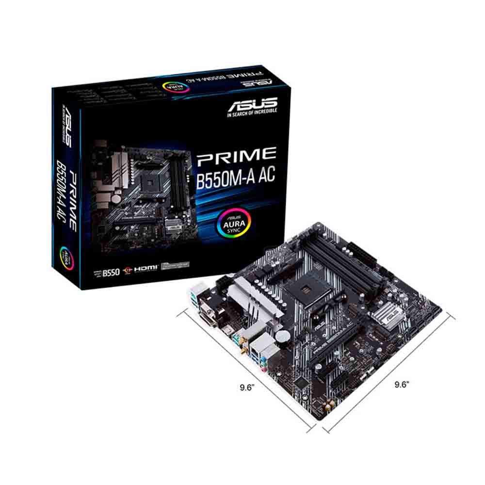 PLACA MADRE ASUS PRIME B550M-A AC MICRO-ATX PARA AMD AM4 CON WI-FI Y PCIE 4.0 - 1