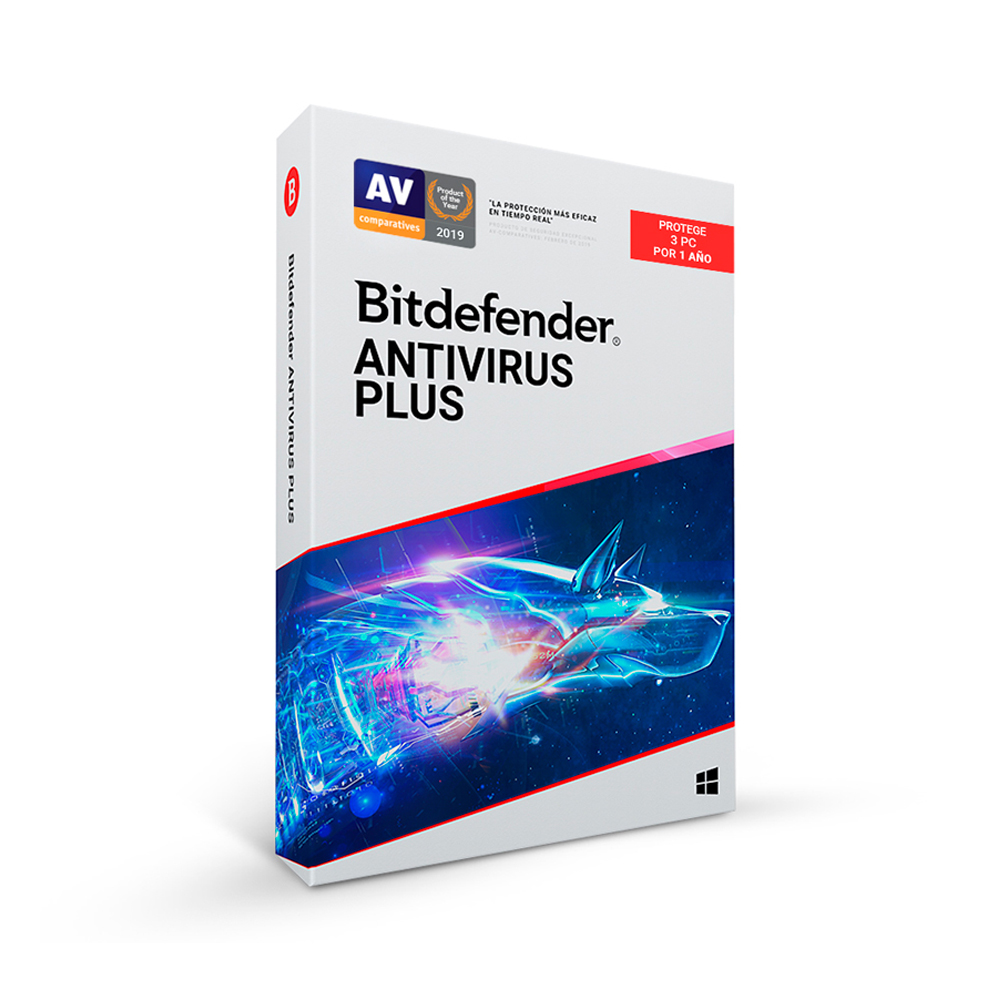 ANTIVIRUS BITDEFENDER PLUS 3PCS 12 MESES PROTECCIÓN - 1
