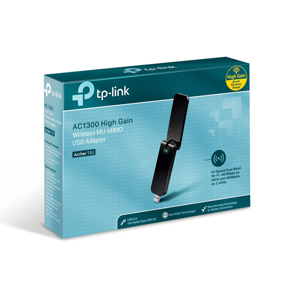 ADAPTADOR USB WIFI TP-LINK ARCHER T4U AC1300 MU-MIMO 1300 MBPS - 1