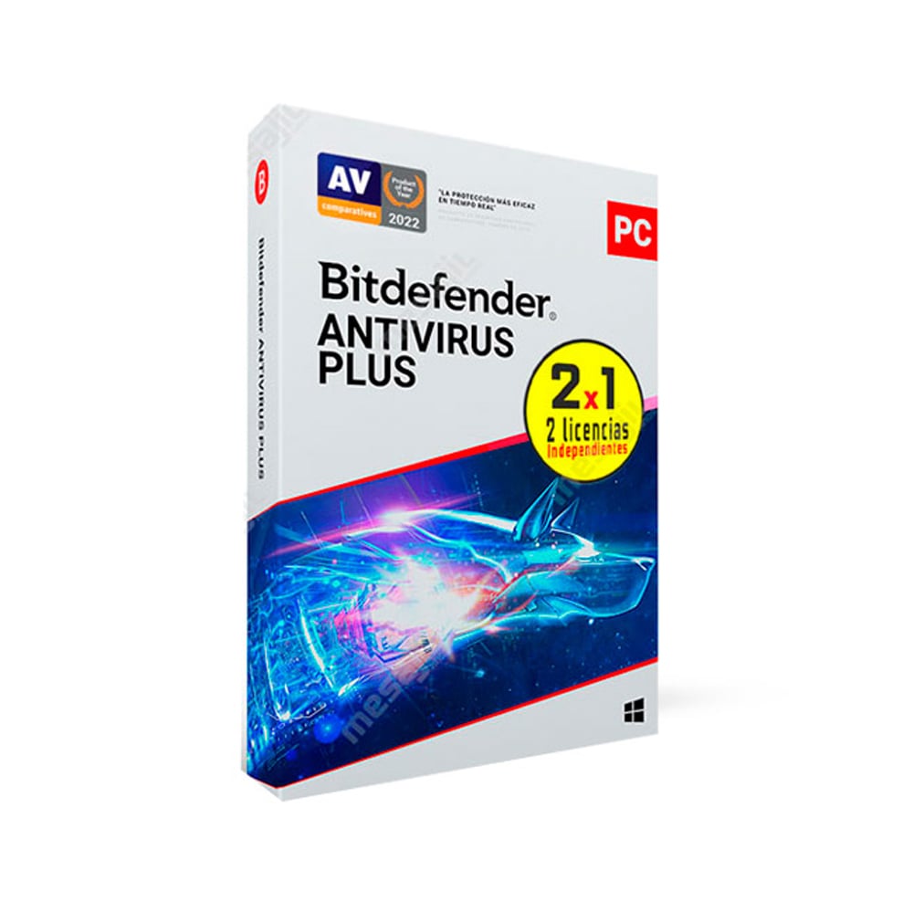 ANTIVIRUS BITDEFENDER PLUS 1PC 12 MESES, 2X1 - 1