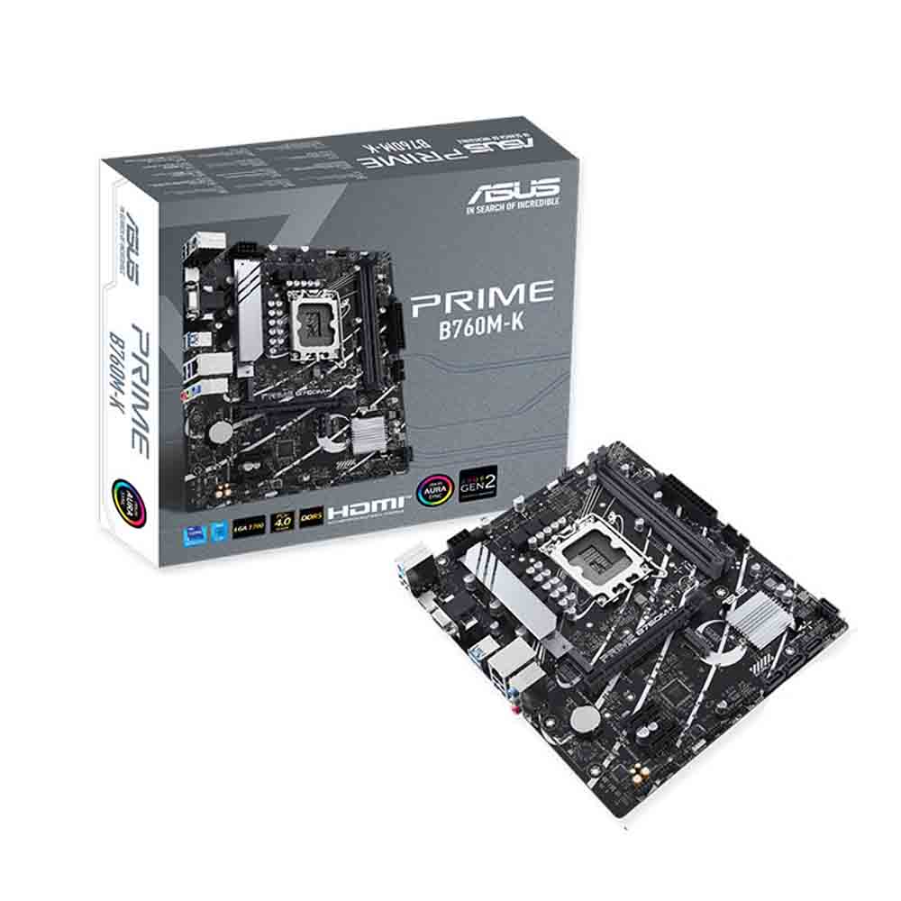 PLACA MADRE ASUS PRIME B760M-K DDR5 COMPATIBILIDAD CON DDR5 - 1