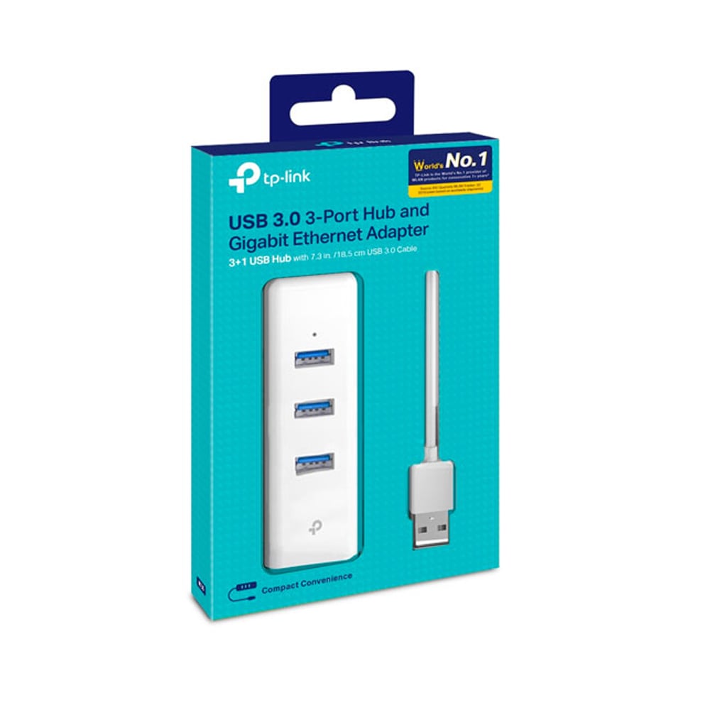 ADAPTADOR DE RED TP-LINK M-UE330 GIGABIT 3PTS USB 3.0 VELOCIDAD 3 GBPS - 1