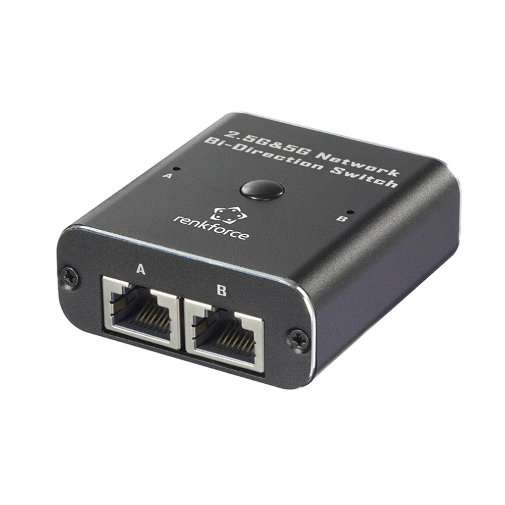 SWITCH BIDIRECCIONAL RENKFORCE RF-EW-700 2 PUERTOS 2.5G Y 5G ALIMENTACIÓN USB - 1