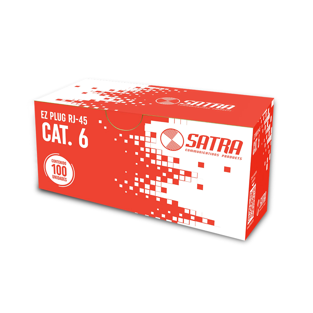 CONECTORES SATRA EZ CAT6 RJ45 22-26AWG - 1