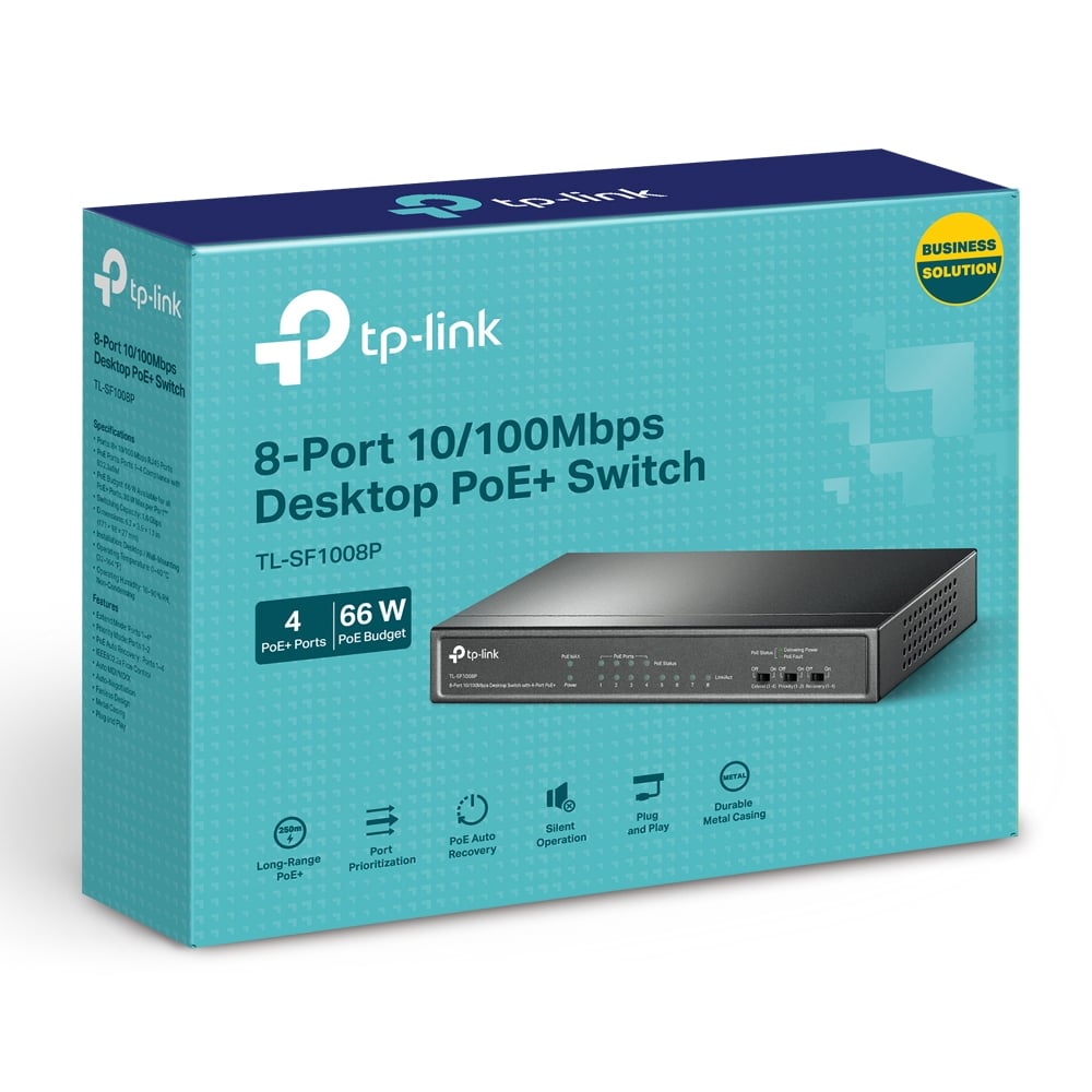 SWITCH TP-LINK TL-SF1008P 10/100 4 PUERTOS POE - 1