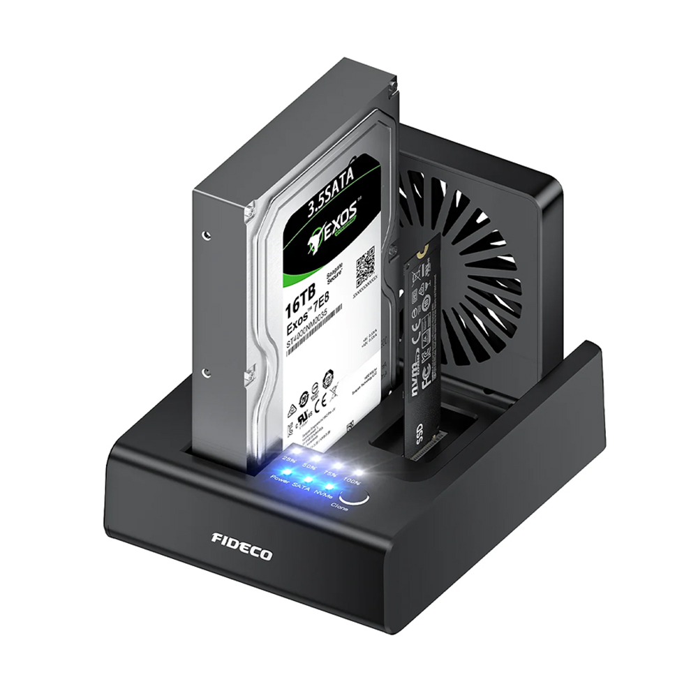 ADAPTADOR CLONADOR SSD M.2 PCIE FIDECO MS01 VELOCIDAD - 1