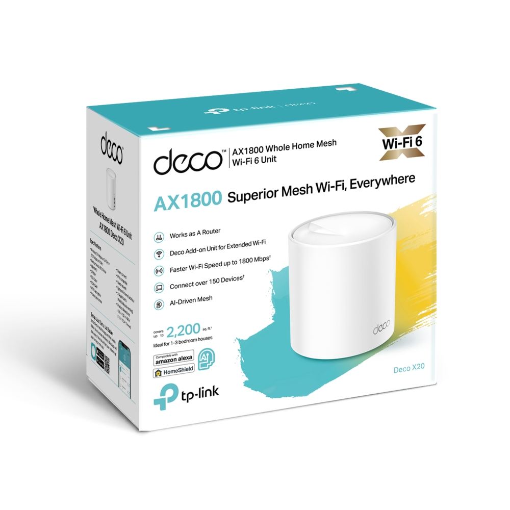SISTEMA WI-FI MESH TP LINK DECO X20 AX1800 VELOCIDAD 1800 MBPS - 1