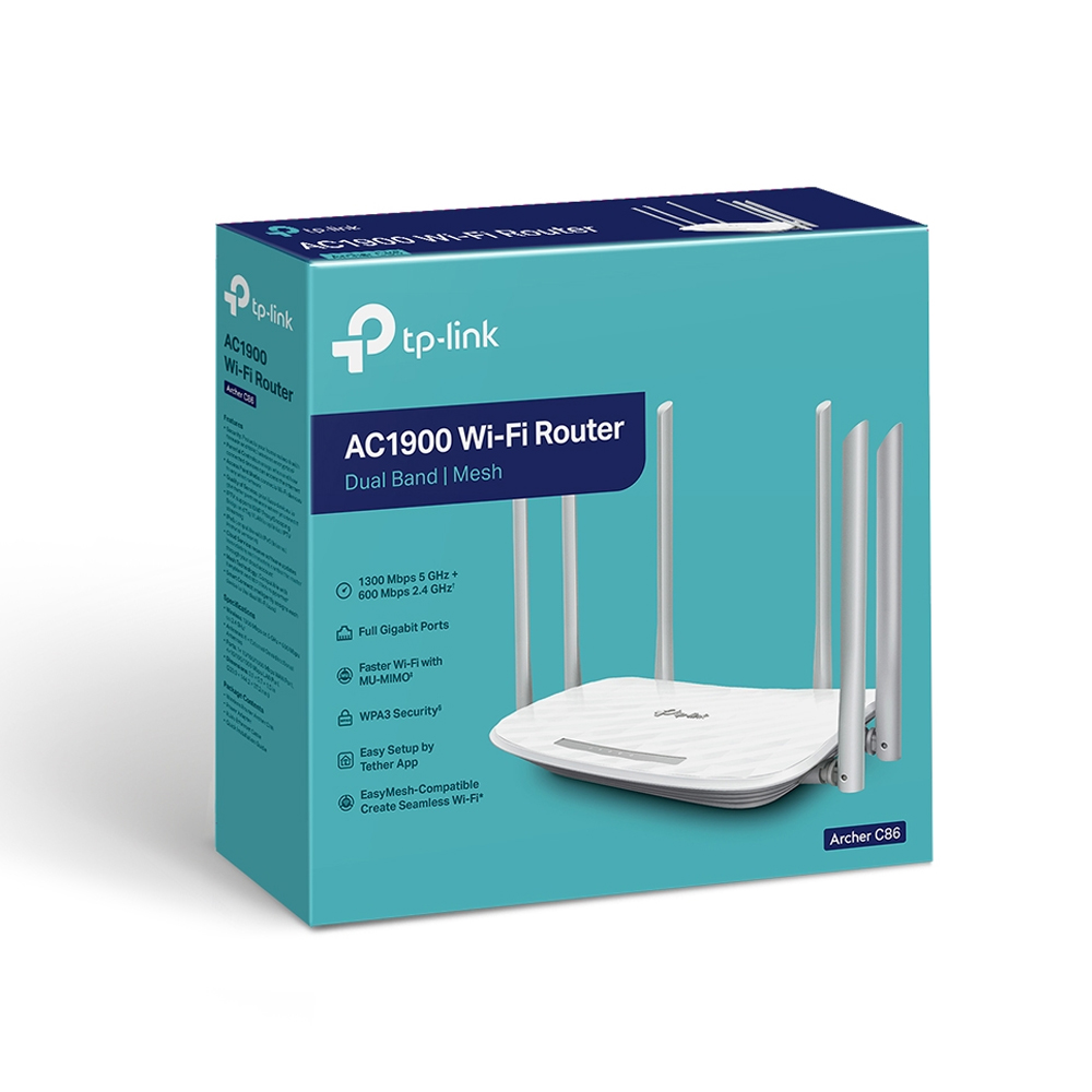 ROUTER TP-LINK ARCHER C86 AC1900 5 PUNTOS GIGABIT 3X3 MU-MIMO - 1