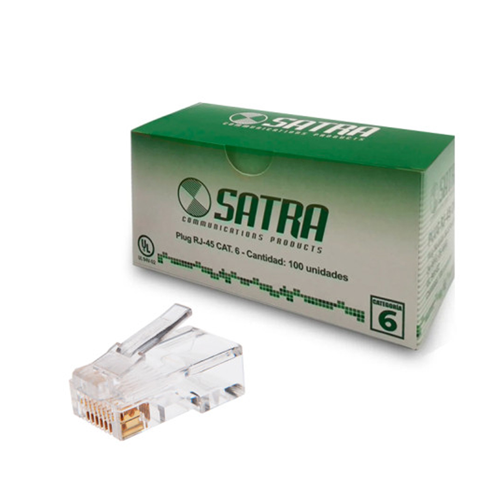 CONECTORES SATRA RJ45 CAT5 VELOCIDAD - 1