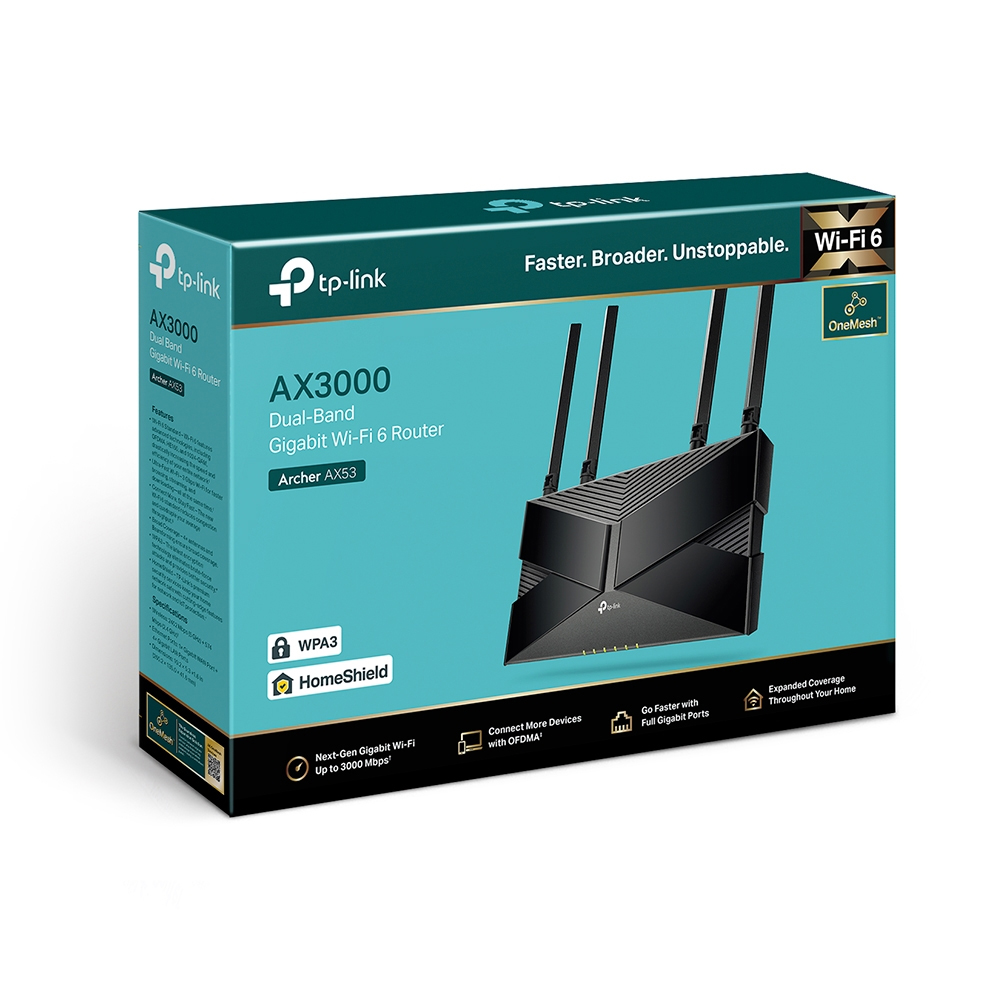 ROUTER TP-LINK AX53 AX3000 5PTS GIGABIT WIFI6 3000 MBPS - 1