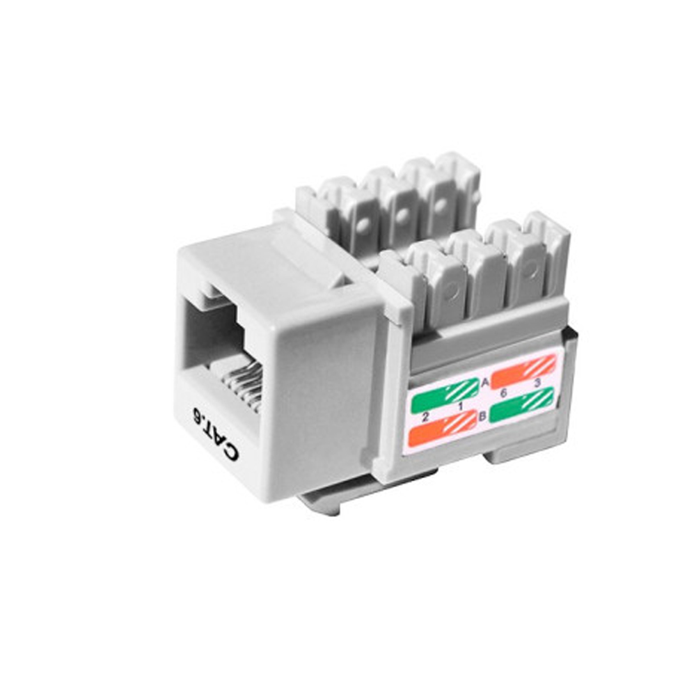 ADAPTADOR JACK DIXON KJ8-C6-US/WHN CAT 6 CONECTIVIDAD BLANCO - 1