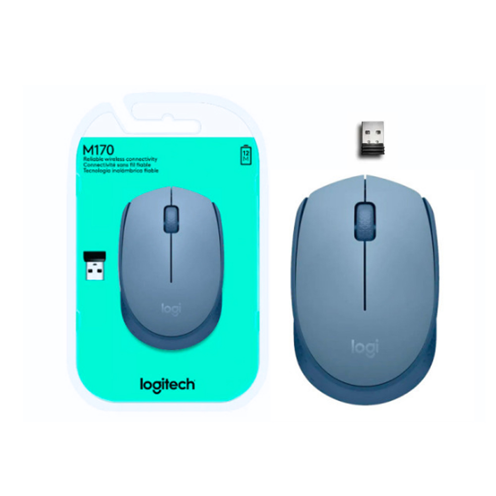 MOUSE LOGITECH M170 WIRELESS 1000 DPI BLUEGRAY - 1