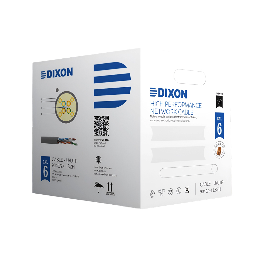 CABLE DE RED DIXON CAT6 9040 24AWG LSZH 305MTS - 1