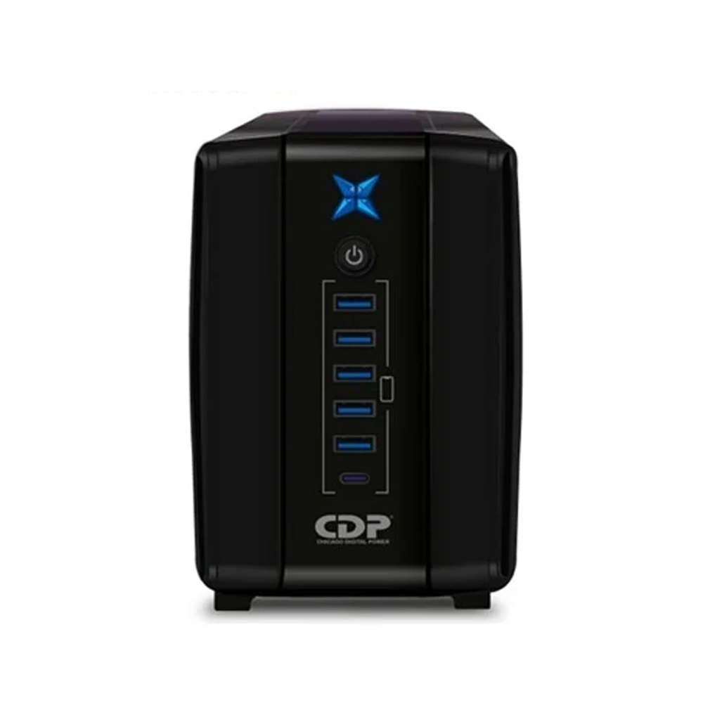 UPS CDP R-UPR1008I 1000VA POTENCIA 8 SALIDAS AC 5 PUERTOS USB 1 TIPO-C