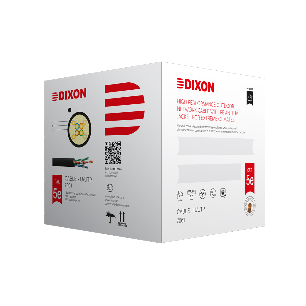 CABLE DE RED DIXON CAT5 7061 LSZH 305MTS CONECTIVIDAD - 1