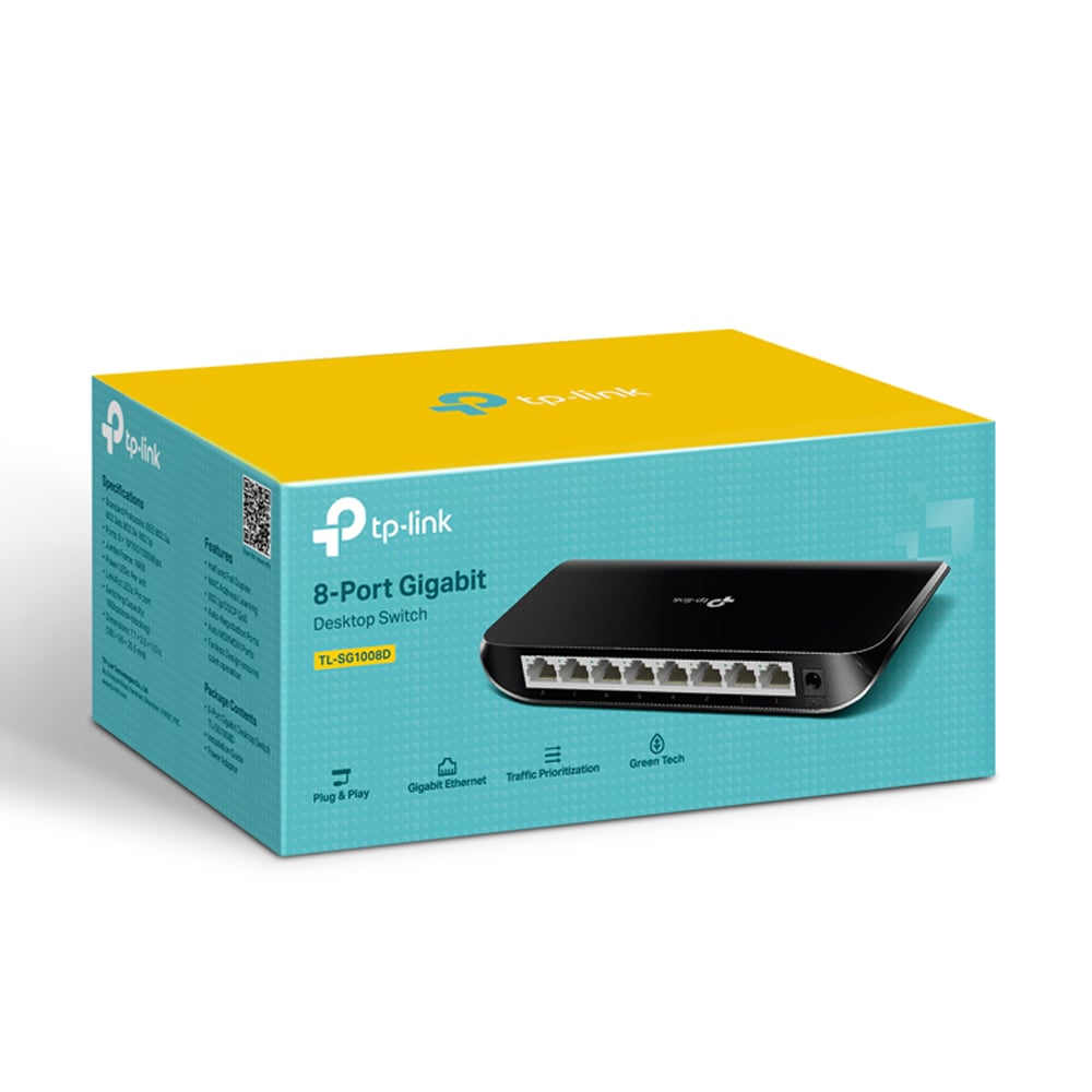 SWITCH TP-LINK TL-SG1008D 8 PUERTOS GIGABIT PLÁSTICO - 1