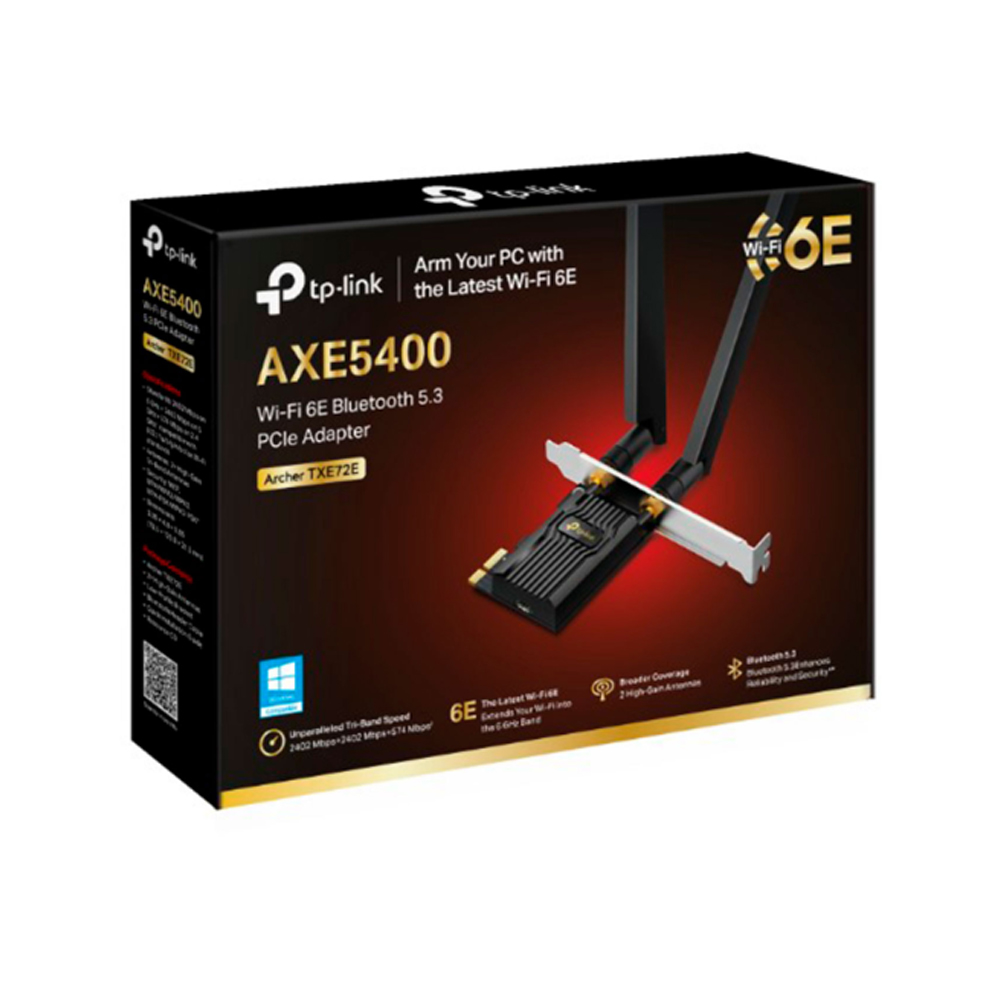TARJETA DE RED TP-LINK TXE72E AXE5400 PCIE BLUETOOTH 5.2 - 1