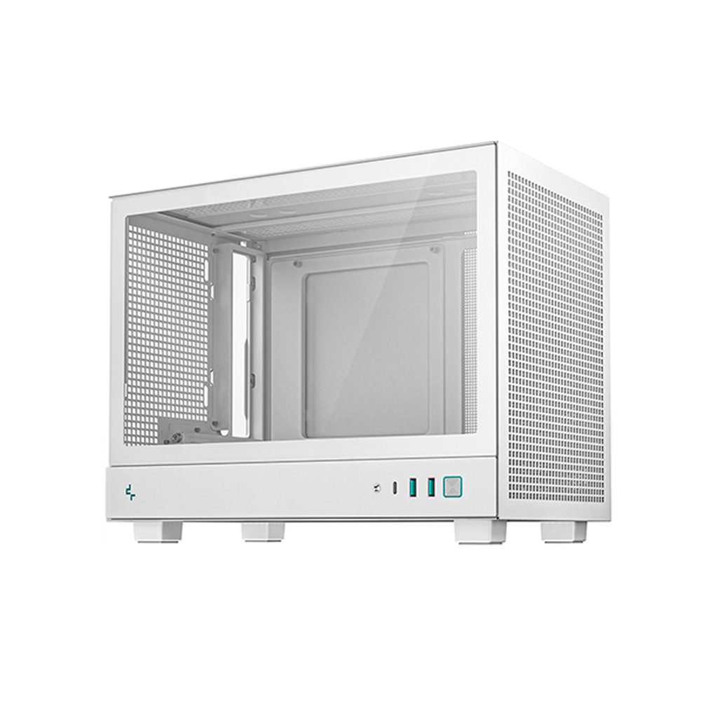 CASE GAMER DEEP COOL CH160 WH CON PANEL DE VIDRIO COLOR BLANCO - 1
