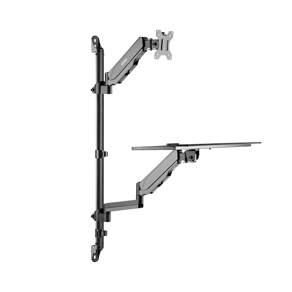 SOPORTE DE PARED GIRATORIO SPEAKA PROFESSIONAL SP-MM-710 PARA MONITOR CON BANDEJA PARA TECLADO - 1