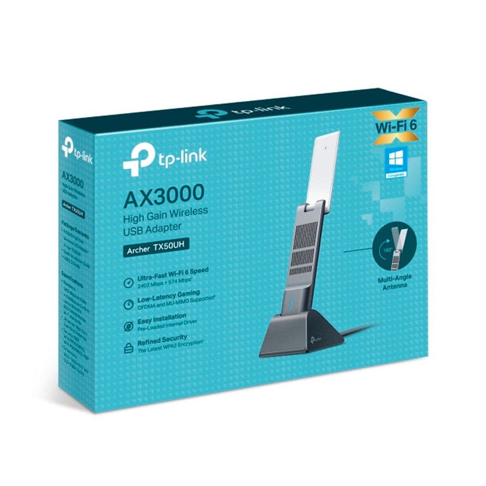 ADAPTADOR TP-LINK ARCHER TX50UH AX3000 INALÁMBRICO USB VELOCIDAD 3000 MBPS - 1