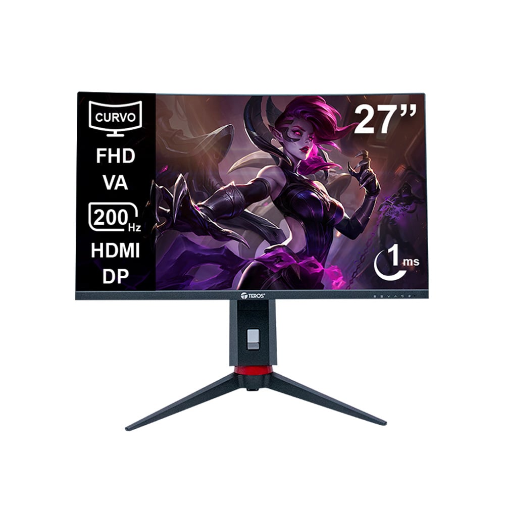 MONITOR CURVO GAMING TEROS TE-2788G 27' FHD VA 200 HZ 1 MS HDMI DP - 1