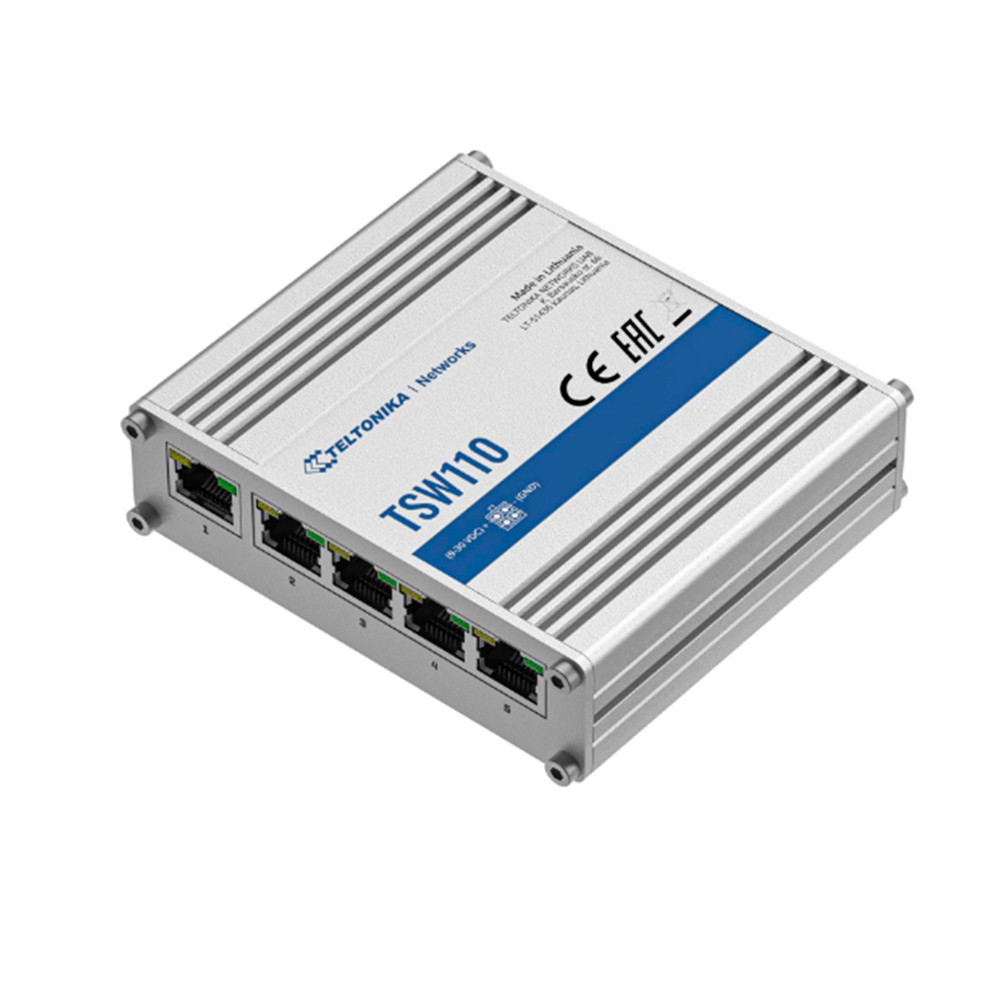 SWITCH INDUSTRIAL TELTONIKA TSW110 5PTS GIGABIT CONECTIVIDAD - 1