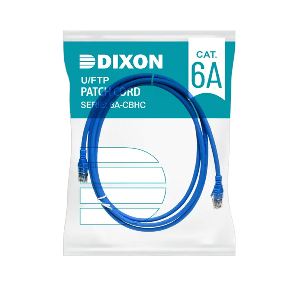 PATCH CORD DIXON CAT6A CBHC-BL1 1MT CONECTIVIDAD AZUL - 1