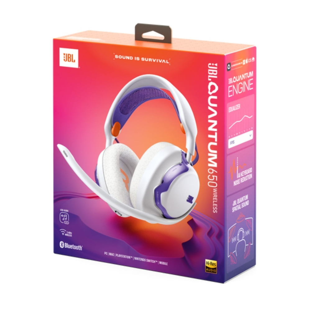 HEADPHONES JBL QUANTUM GAMING CON CONECTIVIDAD BLUETOOTH Y COLOR BLANCO - 1