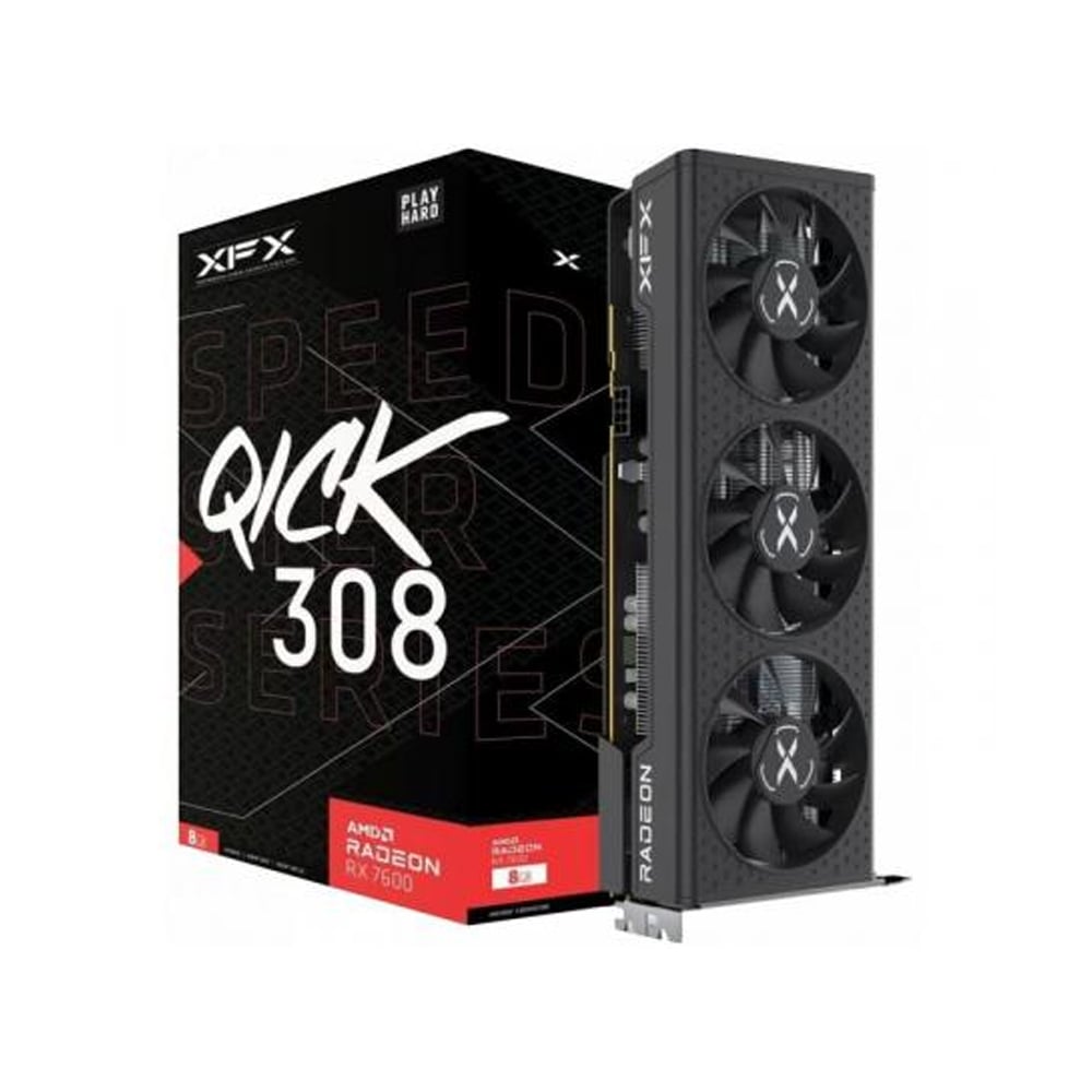 TARJETA DE VIDEO XFX RADEON RX 7600 8GB GDDR6 VELOCIDAD ALTA COLOR NEGRO - 1