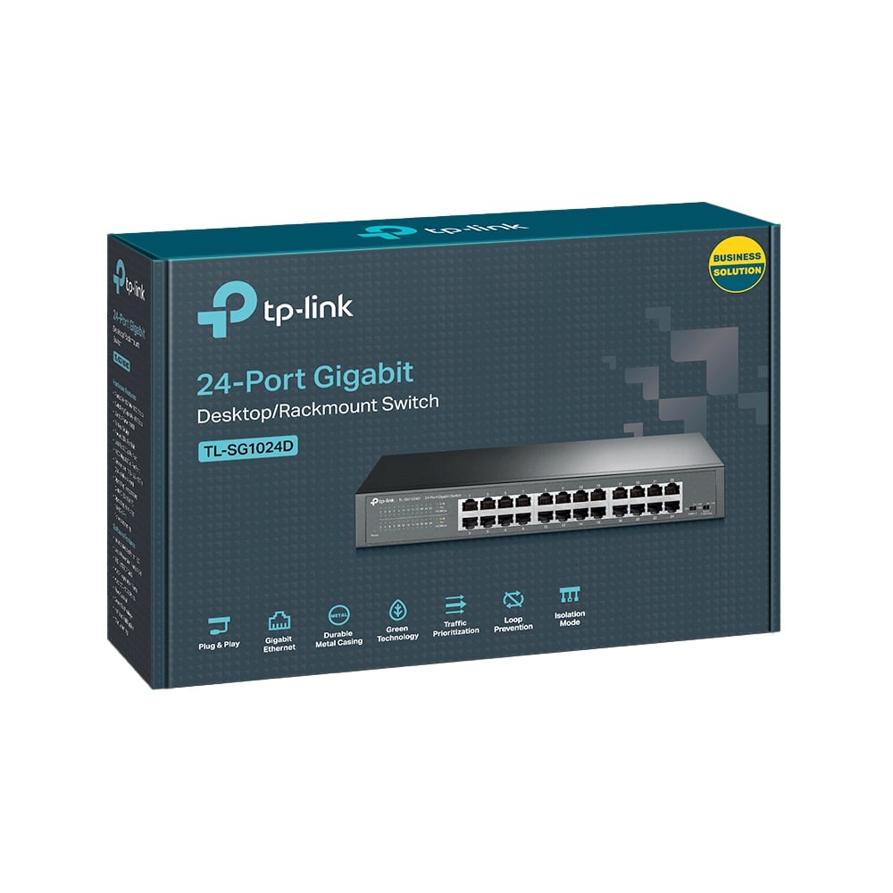 SWITCH TP-LINK TL-SG1024D 24 PUERTOS GIGABIT CON CONECTIVIDAD ETHERNET - 1