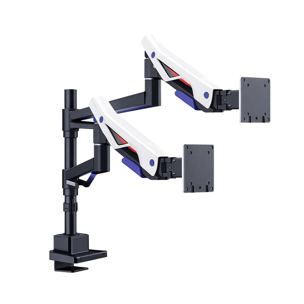 BRAZO METÁLICO KOREANO GMK95-24U PARA 2 MONITORES ARTICULADO DE ESCRITORIO - 1