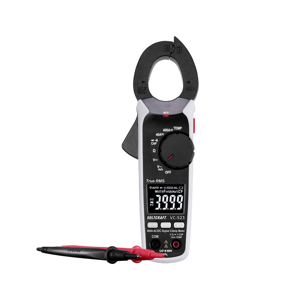 PINZA AMPERIMÉTRICA VOLTCRAFT VC-523 DIGITAL CAT III 600 V 4000 CUENTAS - 1