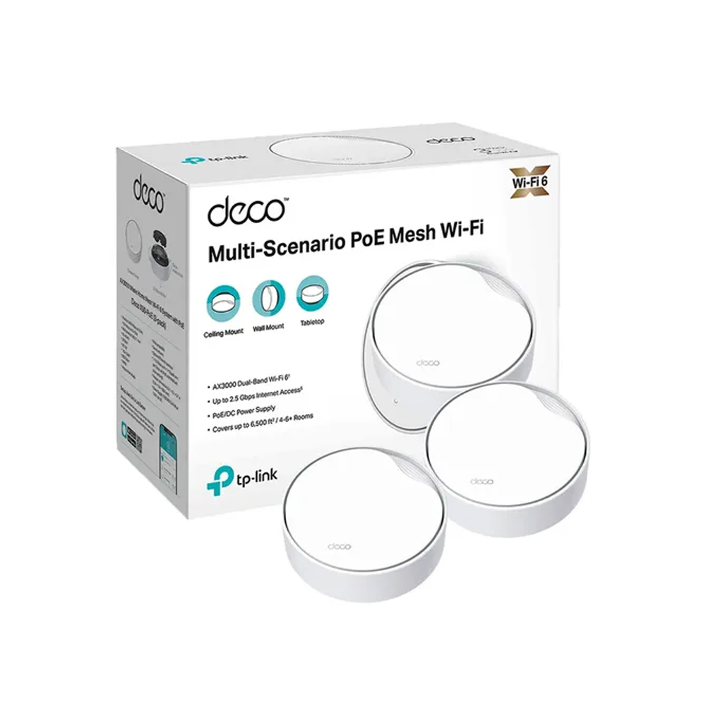 SISTEMA WIFI MESH TP-LINK DECO X50-POE-3 AX3000 VELOCIDAD - 1