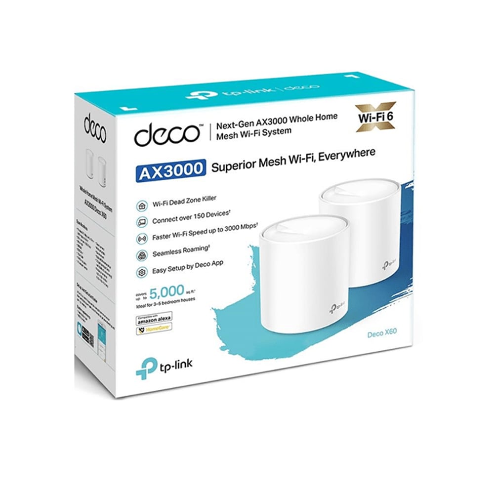 SISTEMA WIFI MESH TP-LINK DECO X60 AX5400 2 UNIDADES - 1