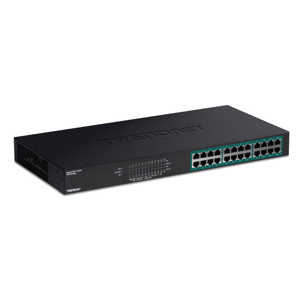 SWITCH TRENDNET TPE-TG240G 24 PUERTOS POE+ GIGABIT 370W - 1